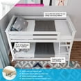 Max & Lily Classic Twin over Twin Bunk Bed for Kids, Solid Wood Low Bunk Beds with Ladder for