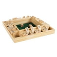thumbnail image 3 of Hey Play 4-Player Wooden Shut The Box Game with Dice for Adults and Kids, 3 of 8