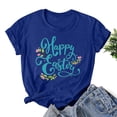thumbnail image 1 of EGNMCR T-shirts Imprimés de Pâques pour Femmes T-shirts Graphiques pour Femmes T-shirts Imprimés de Pâques Col Rond Manches Courtes T-shirt Ample Haut T-shirts pour Femmes, 1 of 3