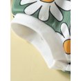 thumbnail image 6 of TSEXIEFOOFU Baby Fall Winter Hooded Romper Long Sleeve Elastic Waist Daisy Print One-Piece Bodysuit, 6 of 9