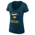 thumbnail image 2 of Women's G-III 4Her by Carl Banks Navy Indiana Pacers Super-Slim Fit Lightweight Team Logo V-Neck T-Shirt, 2 of 3