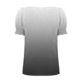 thumbnail image 5 of WRKEKC Short Sleeve Shirts for Women, Summer Casual T-Shirts for Women, Women's Gradient Printed Casual Crew Neck Loose Puffy Short Sleeve T-Shirt Tops Blouses, 5 of 8
