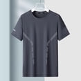 thumbnail image 6 of Akmaiox Men's and Big Men's Workout Shirts Short Sleeve Lightweight Quick Dry Athletic Active Tops Breathable Wicking Crew Neck Pullover M-5XL, 6 of 9