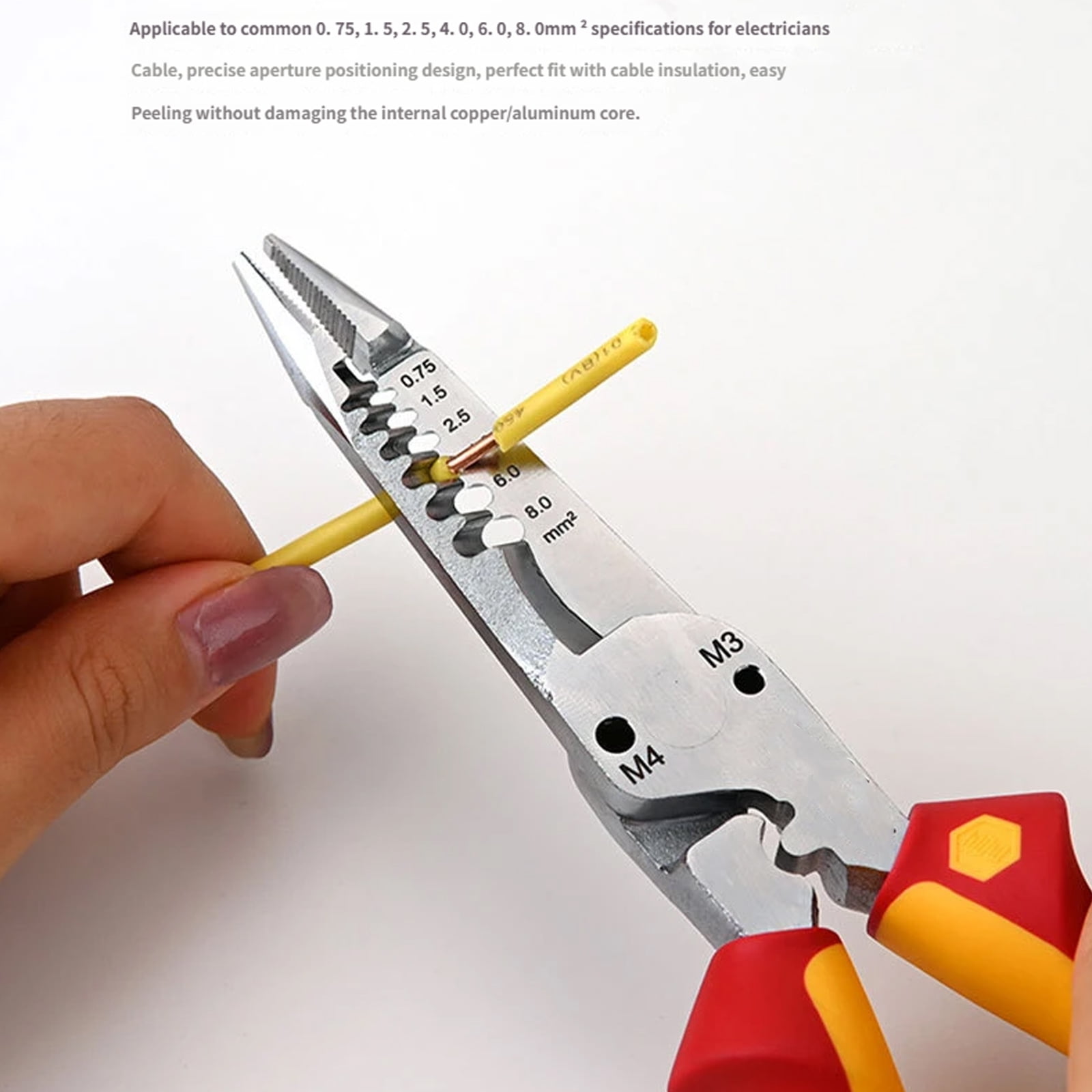Multifunctional Electrician Wire Stripper Crimper Tool Suitable for Peeling Networking Cabling Wire Stripper