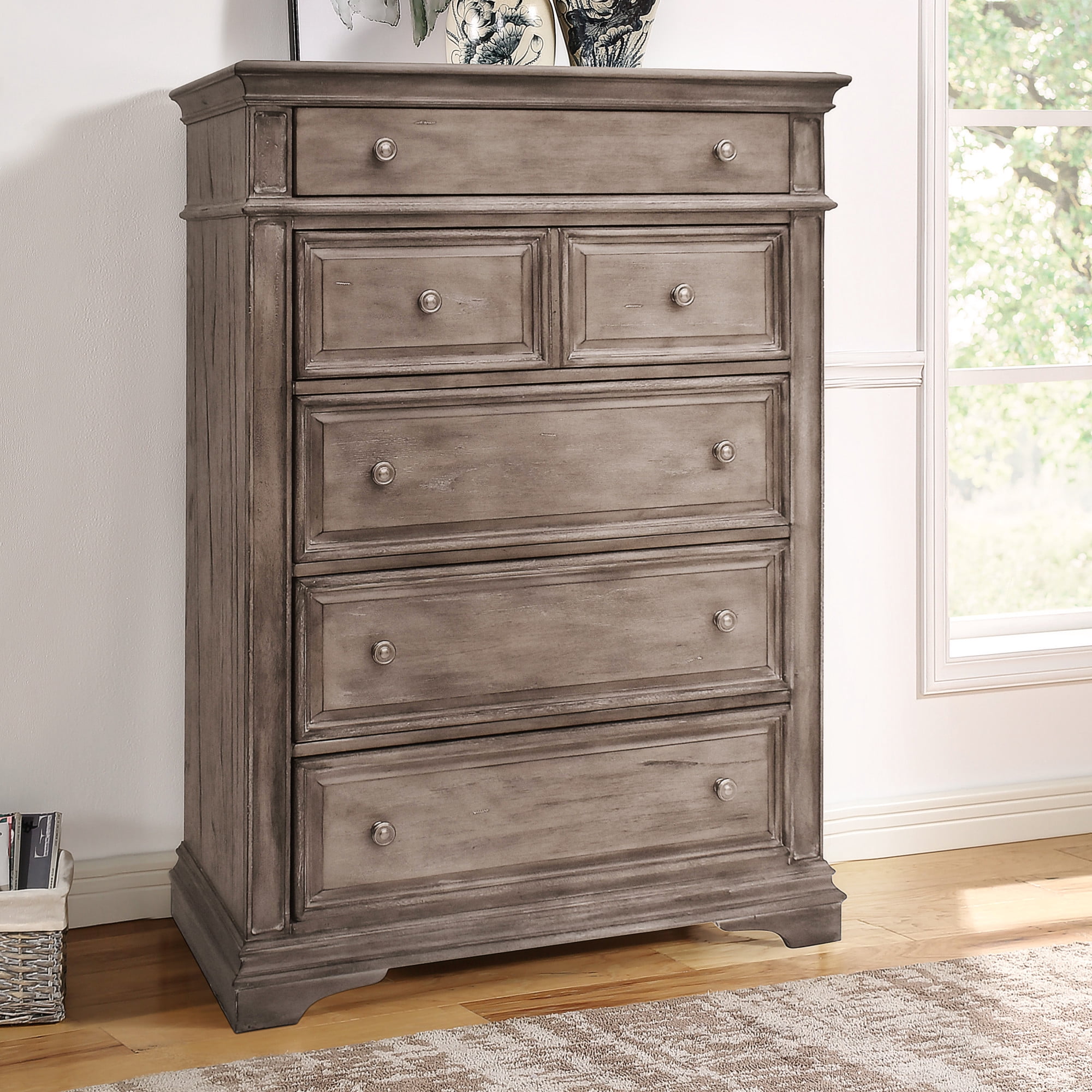 Steve Silver Highland Park Rustic Vertical Chest, 6 Drawer
