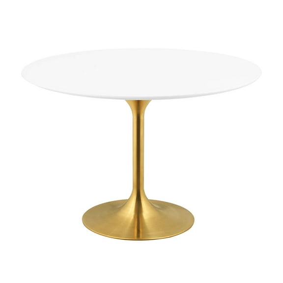 Modern Deco Contemporary Urban Design Kitchen Dining Room Dining Table, Metal Steel Wood, Gold White