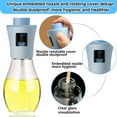 thumbnail image 4 of Pulverizador de aceite de oliva de vidrio de 200 ml, pulverizador de aceite de cocina, botella pulverizadora de aceite, pulverizador de aceite de canola, para hacer ensaladas, hornear, freír, barbacoa, 4 of 5