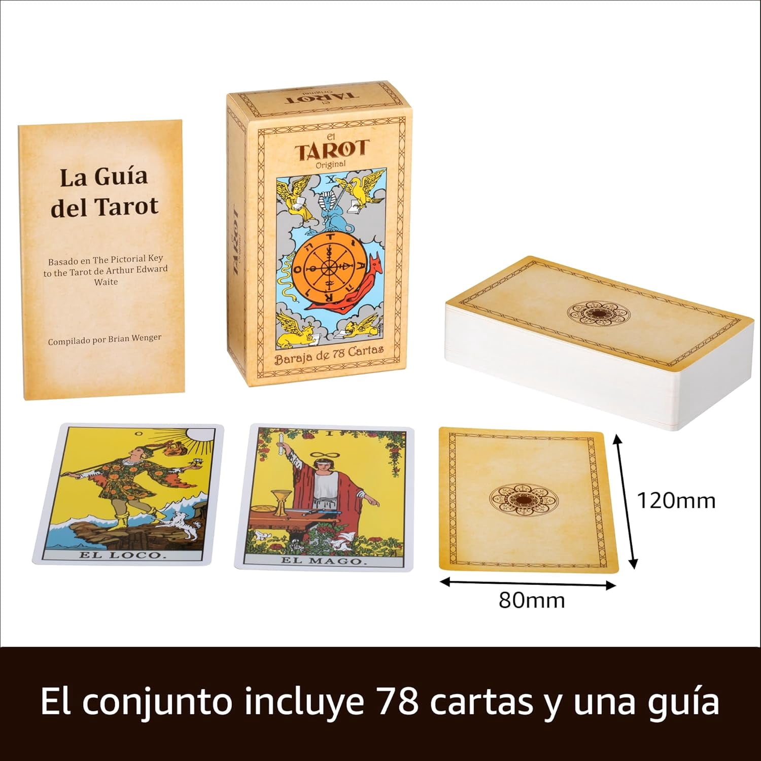 Da Brigh The Original Tarot, Deck of 78 Cards, Spanish