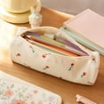 thumbnail image 6 of Cute Pencil Pouch, Slim Cylindrical Floral Print Pen Bag, Lightweight Portable Stationery Organizer for Office Desk Artist Creation and Travel Storage, 6 of 7