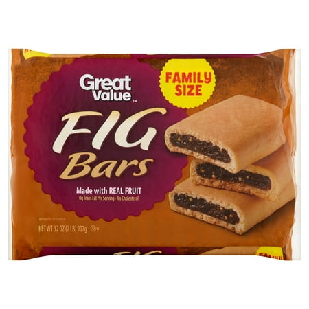 Great Value Fig Bars Family Size, 32 Oz.