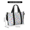 thumbnail image 2 of Rocae Butterflies on Polka Dots for Travel Shoulder Bag Top Handle Handbag with Yoga Mat Buckle for Gym, Work, Travel, 2 of 7