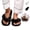 Black, variant on House Slippers for Women Bedroom Fuzzy Memory Foam Flip Flops Winter Comfy Shoes Warm Slip on Slides