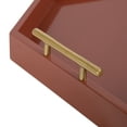 thumbnail image 4 of Kate and Laurel Lipton Modern Hexagon Tray, 18 x 15.5, Red and Gold, Midcentury Decorative Serving Tray for Storage and Display in Living Room Decor Scheme, 4 of 8