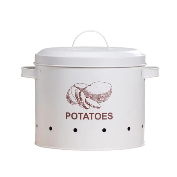 Contenedor para guardar verduras, cebollas y ajos, contenedor rústico para ajos, cocina L