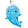 Giant Blue Baby Narwhal Balloon, 30in