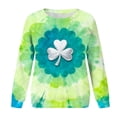 thumbnail image 4 of Nuoqisi Chandail de la Saint-Patrick pour Femmes Trèfle Imprimé Manches Longues, 4 of 7