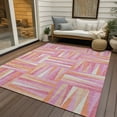thumbnail image 6 of Addison Rugs Chantille Indoor/Outdoor Transitional Squares Blush Washable Rectangle Rug, 9' x 12', 6 of 6