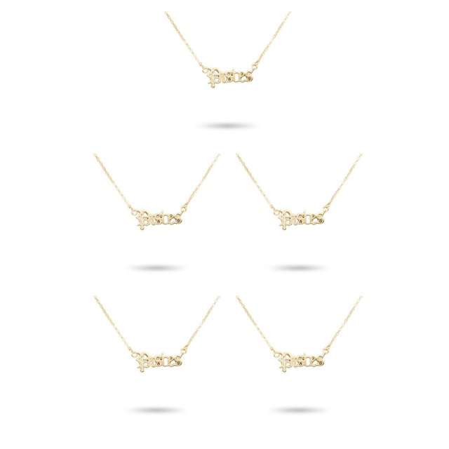 Minnieouse Letra inglesa constelaciones tema zodiaco collar Ins colgante para amante amigo Festival cumpleaños regalos Piscis oro Type2 NO2 Minnieouse CBP216323