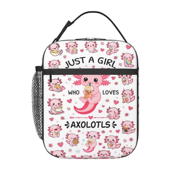 Axolotl Lunch Bag Portable Thermal Lunch Box for Men and Women