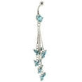 thumbnail image 1 of Maoww Crystal Tassels Butterflies Belly Button Rings Body Piercing Jewelry Navel, 1 of 9