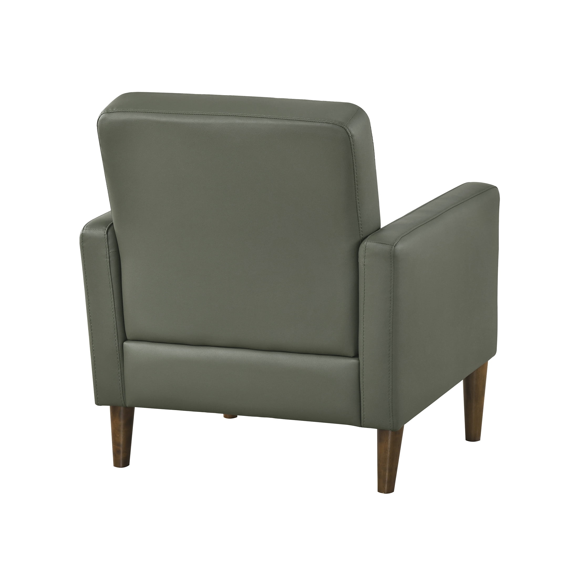 OakvillePark Noma Contemporary Tufted Leather Match Accent Chair, Green