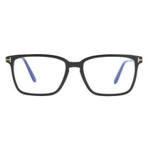 TOM FORD FT5696-B 001 Rectangular Shiny Black Demo Lens 54 mm Men's Eyeglasses