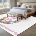 thumbnail image 4 of 5'x7' Area Rugs for Living Room Bedroom, Happy Easter Washable Rug Carpet Runner Indoor Outdoor, Rabbits Bows Spring Tulips Eggs Pastoral Non Slip Floor Mats Area Rug for Kitchen, Nursery, 4 of 8