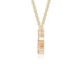 thumbnail image 5 of Natural Pink Tourmaline Love Script Pendant Necklaces for Women in 18K Yellow Gold Vermeil, October Birthstone Jewelry Gifts for Her Birthday, Anniversary, Graduation, Mothers Day, Valentines, 5 of 7