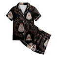 thumbnail image 6 of 8-9 Years Tween Halloween Pajama Set Long Sleeve Pants Sleepwear Outfits Pajamas Set For Girls Girls Matching Pajama Sets With Prints, 6 of 6