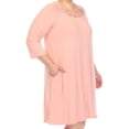 thumbnail image 5 of White Mark 3/4 Sleeve Crisscross Neck Dress (Women's & Women's Plus), 5 of 5