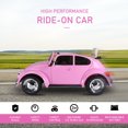 thumbnail image 4 of Aosom Licensed Volkswagen Beetle Electric Kids Ride-On Car 6V Battery Powered Toy with Remote Control Music Horn Lights MP3 for 3-6 Years Old Pink, 4 of 10