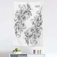 thumbnail image 1 of Floral Tapestry, Floral Images Pisces Sign Fish House of the Water Element Sensitivity Planet Sign, Fabric Wall Hanging Decor for Bedroom Living Room Dorm, 5 Sizes, Black White, by Ambesonne, 1 of 1