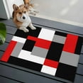 thumbnail image 4 of Red Black Grey Geometric 2'x3' Washable Rug, Modern Abstract Art Luxury Non-Slip Soft Doormat Area Rugs for Entrance Bathroom Bedsides, Carpet for Kitchen Bedroom, Entryway Floor Mat, 4 of 9