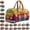 01# S, variant on Quilted Hippie Van Duffle Bag with Adjustable Strap, Medium 18-inch Bohemian Weekender Bag for Travel, Durable Polyester Quilted Carryall for Gym Yoga Dance,L