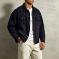 thumbnail image 2 of Hvogkswy Vintage Washed Jean Jacket Men Long Sleeve Button Denim Jackets Lightweight Work Jean Jacket Coat with Pockets, 2 of 7