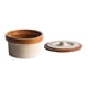 thumbnail image 5 of Beige Ceramic Steamed Rice Bowl With Lid Round Serving Food Kitchen Supplies 1 Set, 5 of 5