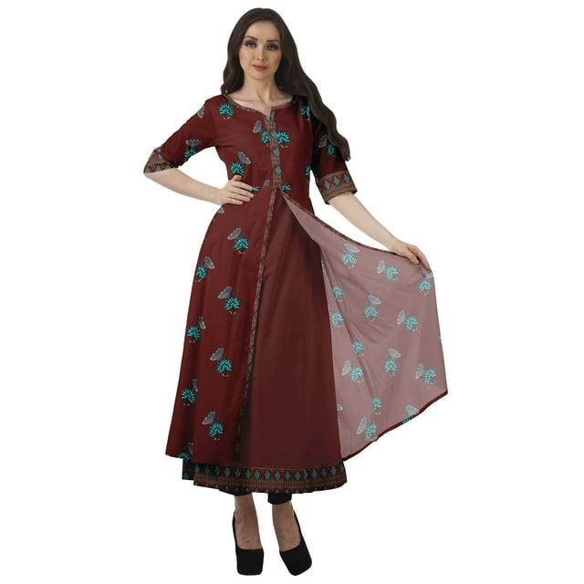 Moomaya Ensemble Kurta de Fête Indienne de Designer Ensemble Ethnique Robe Tunique Pantalon pour Femmes-G
