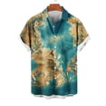 thumbnail image 2 of ZCFZJW Tie Dye World Map Pattern Graphic Beach Hawaiian Shirts for Men Big and Tall Regular Fit Casual Short Sleeve Button Down Holiday Vacation Tees Tops Multicolor#11 XXL, 2 of 4