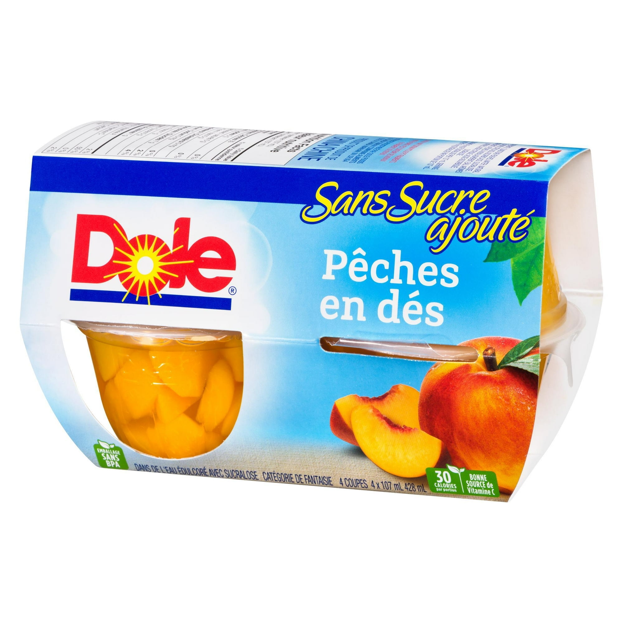Dole Diced Peaches in Water, 4 Cups, 428 mL