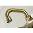 thumbnail image 3 of Kingston Brass KS512AB Two-Handle Wall Mount Bar Faucet, Antique Brass, 3 of 5