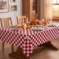 thumbnail image 4 of Sm:)e Plastic Table Cloth Disposable 12 Pack, 54 x 108 Inch, Red White Checked, for Party Picnic Wedding, 4 of 7