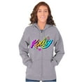 thumbnail image 4 of XOMG POP Kinley Sweet and Salty Zip Hoodie Sweatshirt Women Brisco Brands M, 4 of 5
