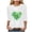 White, variant on felwors Womens 3/4 Sleeve Crew Neck Valentine T Shirts Love Heart Printed Graphic Tee Tops (Dark Green, XXL)