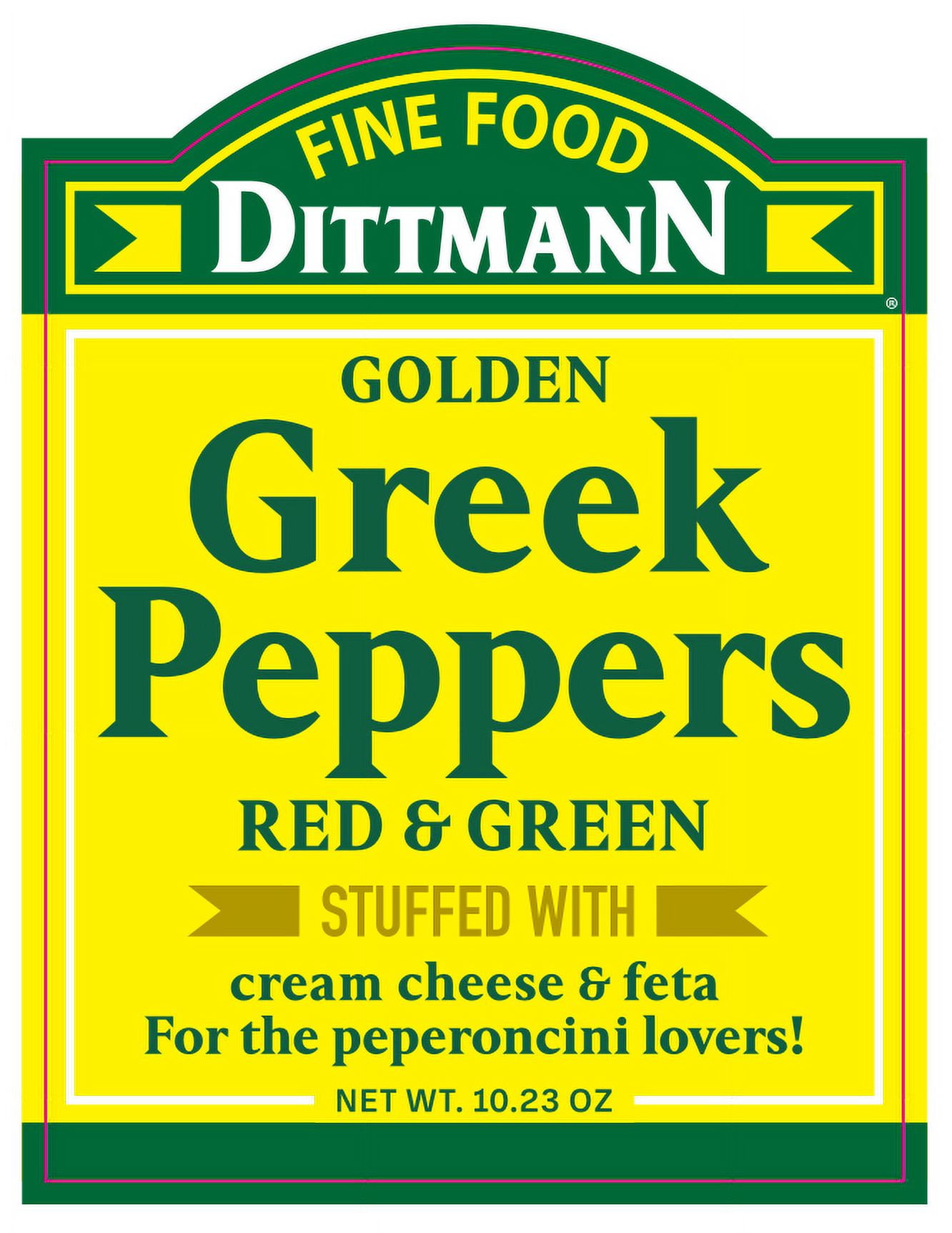 (2 pack) Fine Food Dittmann Golden Greek Peppers Stuffed with Cream Cheese & Feta