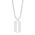 thumbnail image 5 of harmtty Pendant Necklace Punk Style Hip Hop Geometric Decorative Electroplating Birthday Gifts Stainless Steel Women Men Blade Shaped Sweater Chain Jewelry for Daily Life, 5 of 8