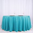 thumbnail image 4 of BalsaCircle 120" Turquoise Round Polyester Tablecloth Wedding Table Linens, 4 of 7