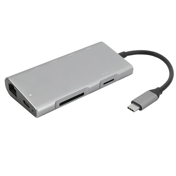 Cergrey Type-C Docking Station,Type-C To Hub RJ45 8-in-1 Multi-Function USB-C Docking Station For Notebook,Hub