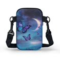 thumbnail image 2 of HELLHERO Owl Floral with Adjustable Strap Cross Body Purse, Polyester Underarm Shoulder Bag for Unisex,, 2 of 7