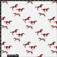 thumbnail image 2 of 100% Cotton Quilting Fabric, Horses Red Plaid Pattern, 15 Yards by the Bolt, Ivory, Garnet, Red, Black, 2 of 2
