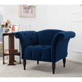 thumbnail image 2 of Danica Roll Arm Accent Chair Navy Blue, 2 of 11
